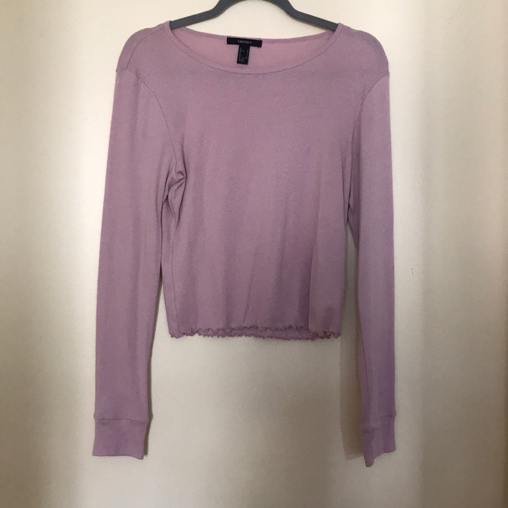 pink long sleeve shirt